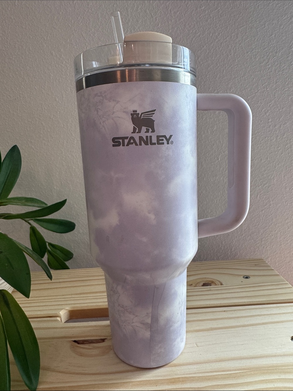 Stanley Lavender Marble Travel Tumbler with Handle